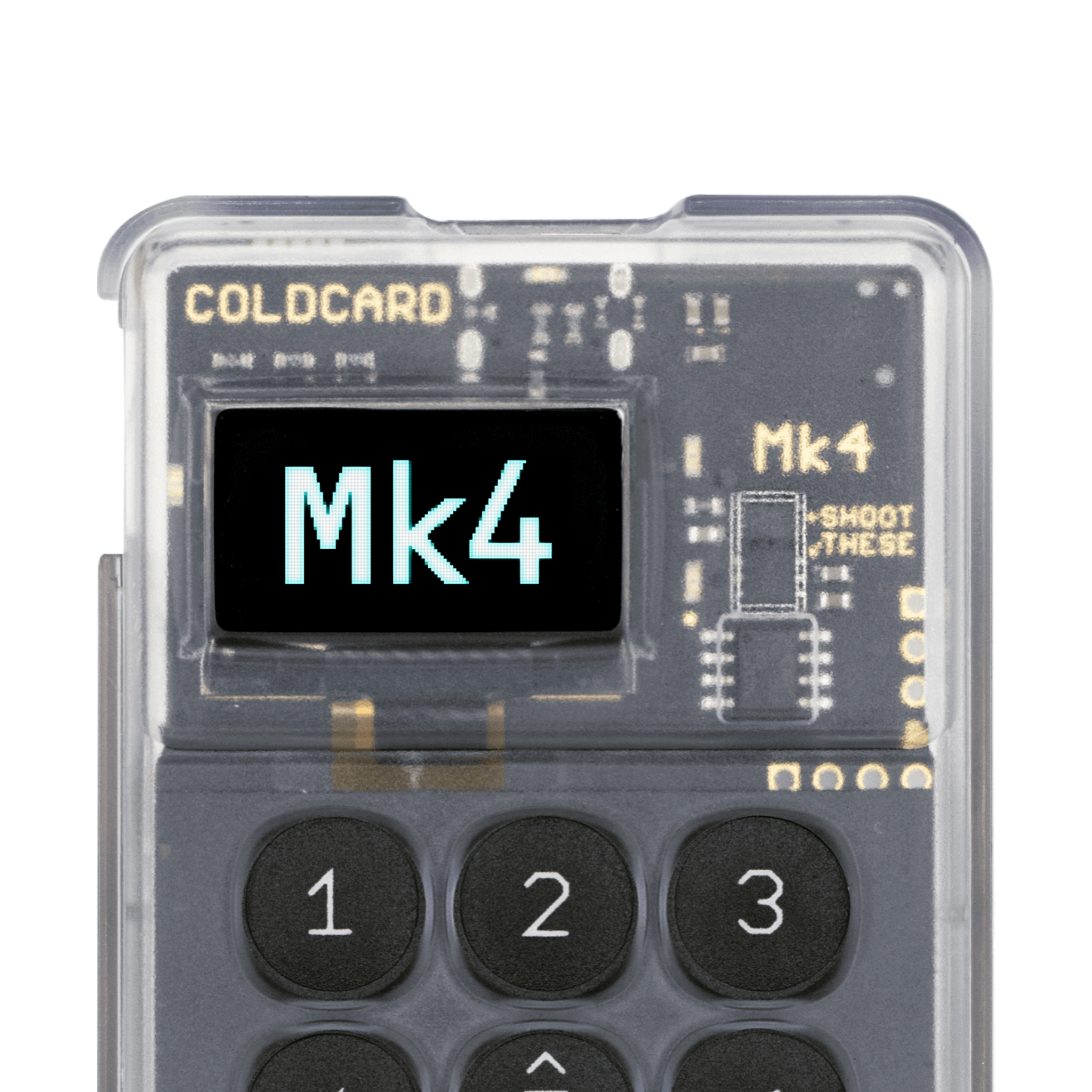 Coinkite Coldcard MK4 Cryptocurrency Hardware Wallet Front Close Up