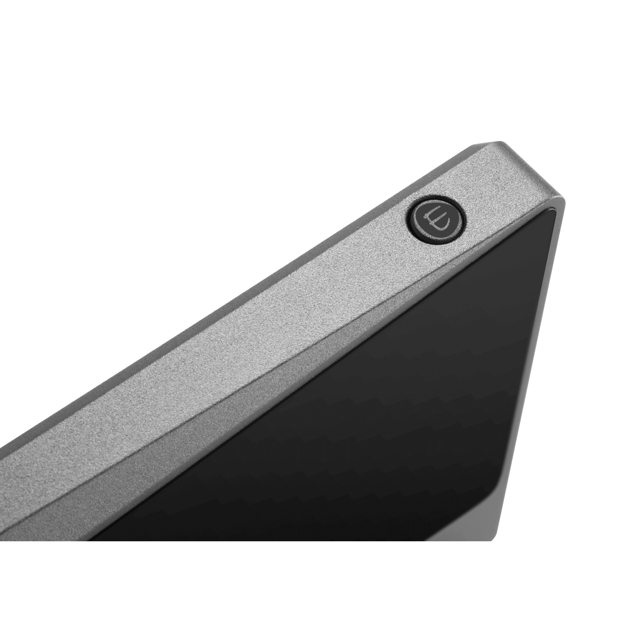 Ellipal Titan Mini Grey Cryptocurrency Hardware Wallet Power Button Close Up