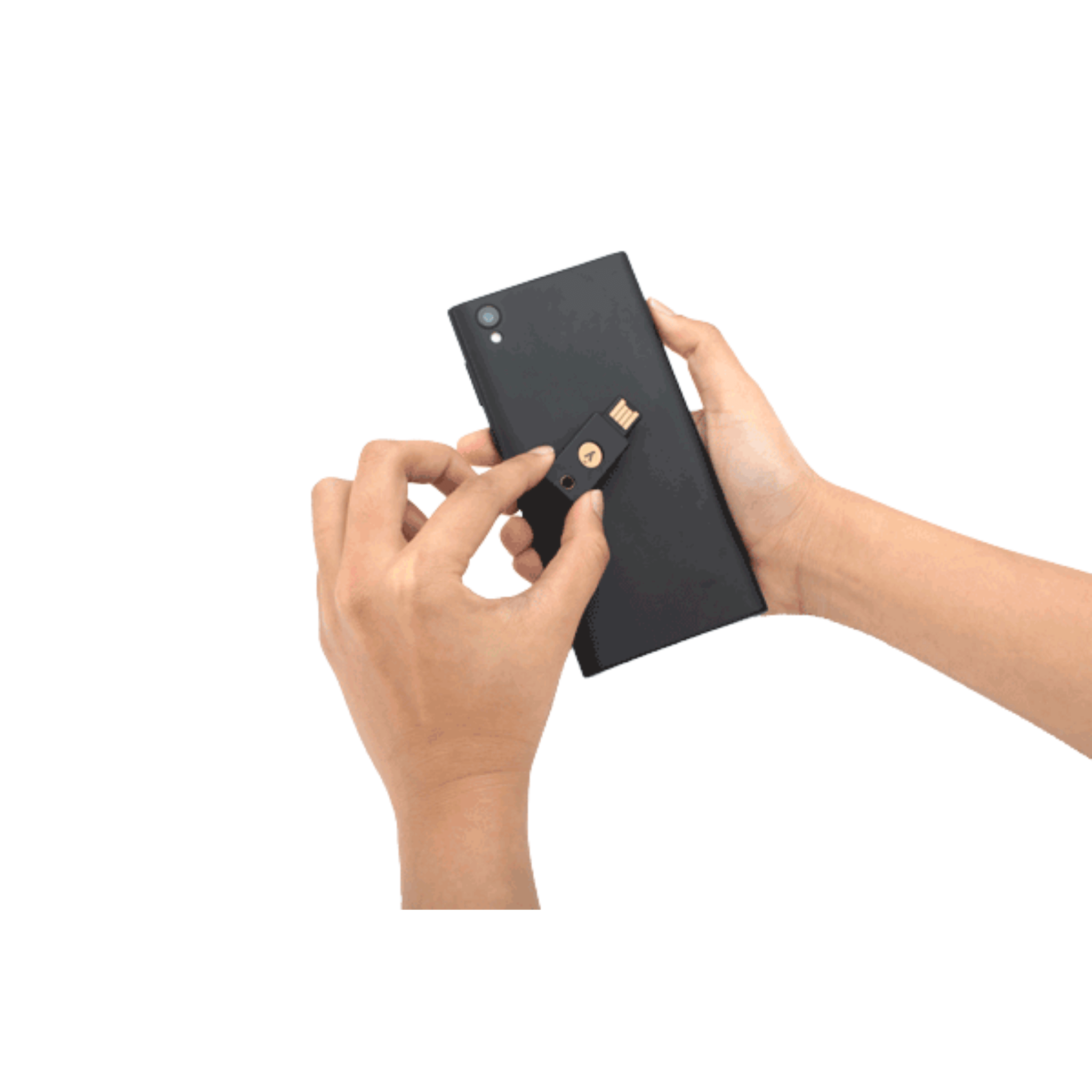 Yubico YubiKey 5 NFC Security Key Using NFC To Authenticate On A Mobile Device