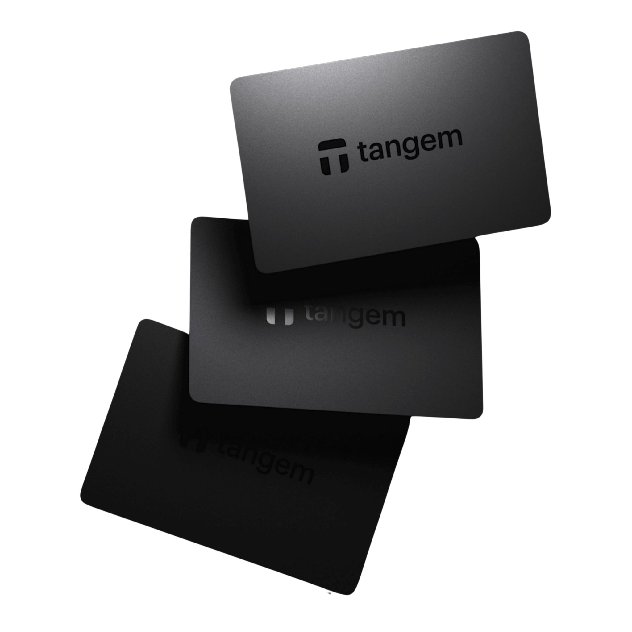 Tangem Wallet 2.0 3 Card Cryptocurrency Hardware Wallet Top Angle